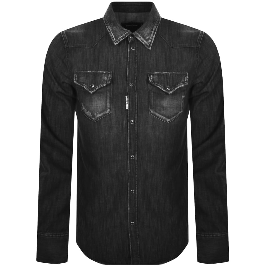 新品本物 DSQUARED2 Classic Western Denim Shirt Black | Mainline トップス